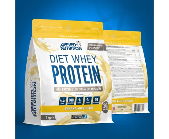 Applied Nutrition Diet Whey Protein 1000 g, Фасування: 1000 g, Смак: Banana Milkshake / Банановий Мілкшейк, image , зображення 2