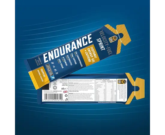Applied Nutrition Gel Endurance Velocity - Fuel Sprint 60 g, Фасування: 60 g, Смак: Tropical / Тропічний, image , зображення 2