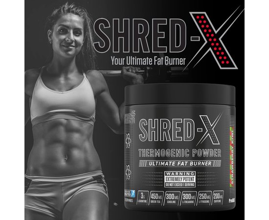 Applied Nutrition Shred - X Extreme Thermogenic 300 g, Фасовка: 300 g, Смак: Strawberry Kiwi / Полуниця Ківі, image , зображення 6