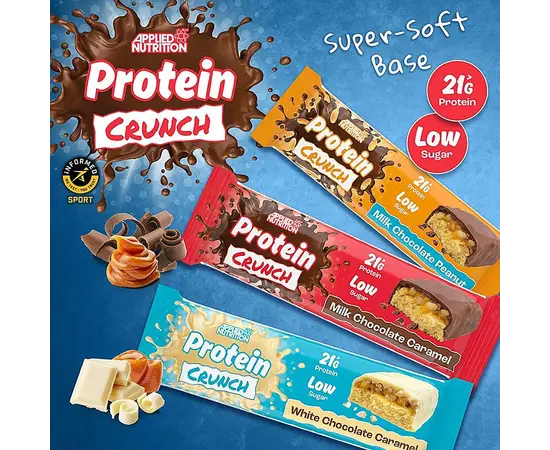 Applied Nutrition Protein Crunch 62 g, Фасування: 62 g, Смак: White Chocolate Caramel / Белий Шоколад Карамель, image , зображення 3