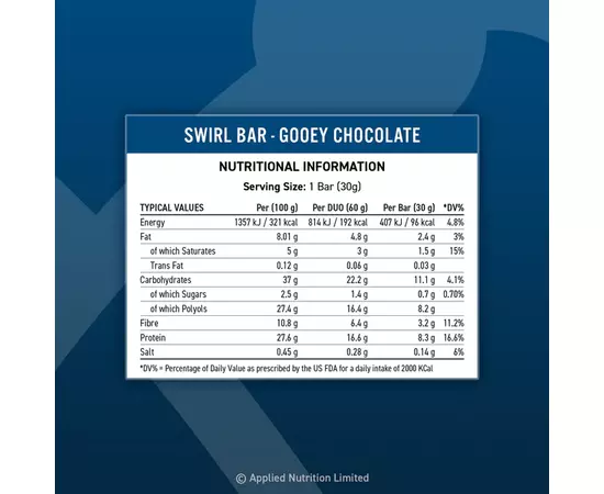 Applied Nutrition Swirl 60 g (2*30g), Фасовка: 60 g, Смак: Gooey Chocolate / Клейкий Шоколад, image , зображення 3
