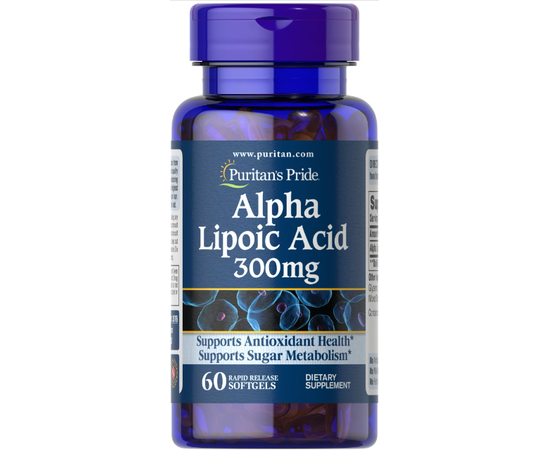 Puritan`s Pride Alpha Lipoic Acid 300 mg 60 caps, image 