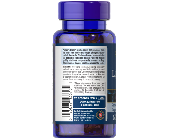 Puritan`s Pride Alpha Lipoic Acid 300 mg 60 caps, image , зображення 2