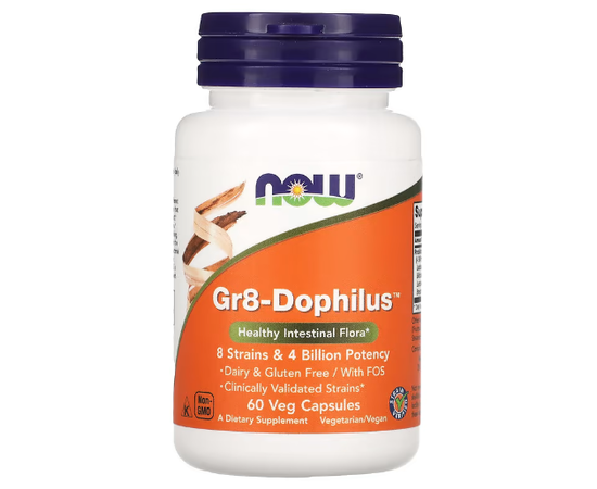 NOW Gr8-Dophilus 60 caps, image 
