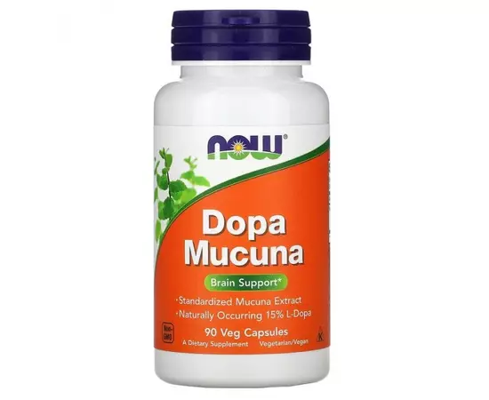 NOW Dopa Mucuna 90 Veg Capsules, image 