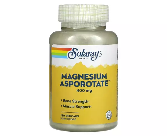 Solaray Magnesium Asporotate 400 mg 120 caps, image 