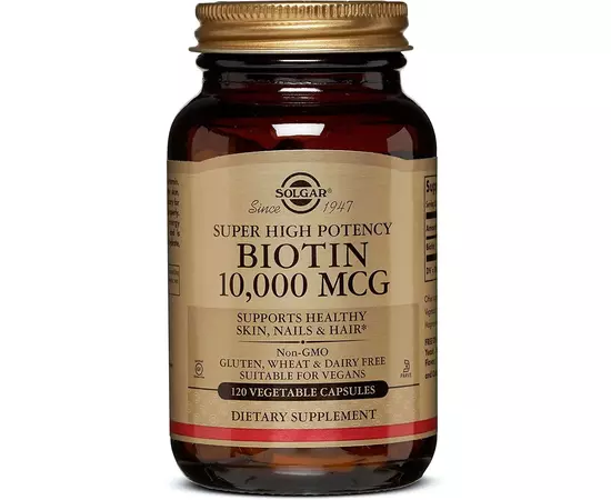 Solgar Biotin 10,000 mcg 60 caps, image 