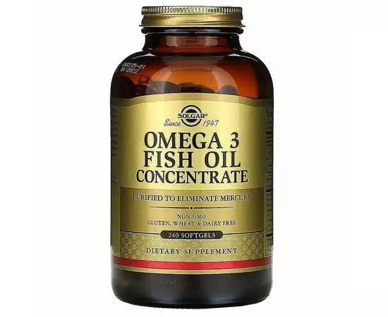 Solgar Omega 3 Fish Oil Concentrate 240 softgels, image 