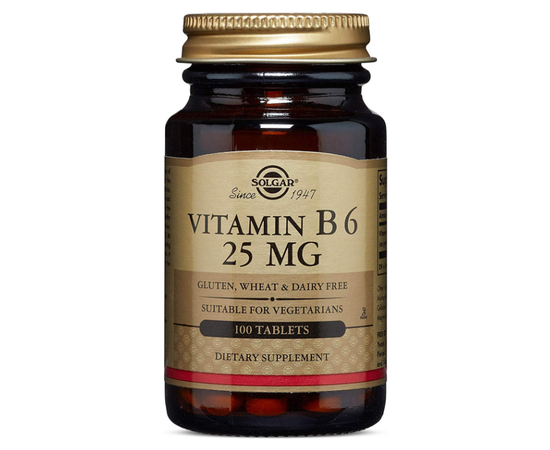 Solgar Vitamin B-6 25 mg 100 tabs, Solgar Vitamin B-6 25 mg 100 tabs  в интернет магазине Mega Mass