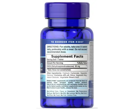 Puritan's Pride DHEA 50 mg 100 tabs, image , зображення 2