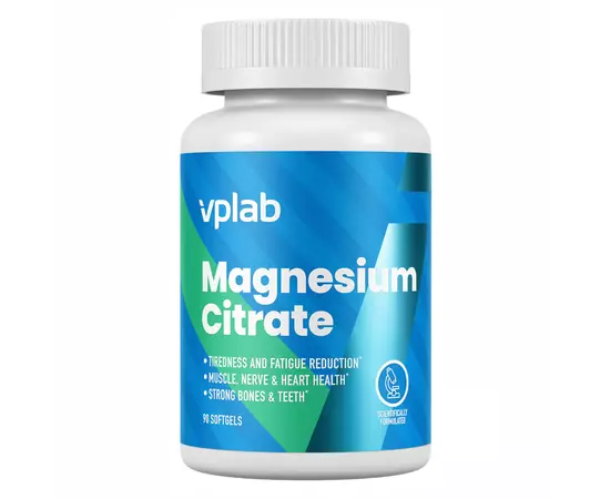 VPLAB Magnesium Citrate 90 softgels, image 