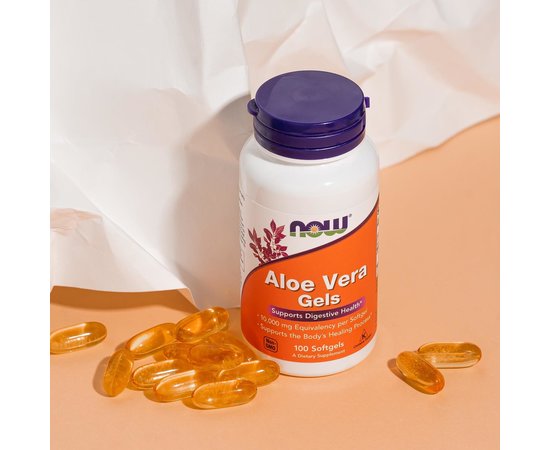 NOW Aloe Vera Gels 10 000 mg 100 softgels, NOW Aloe Vera Gels 10 000 mg 100 softgels , изображение 5 в интернет магазине Mega Mass