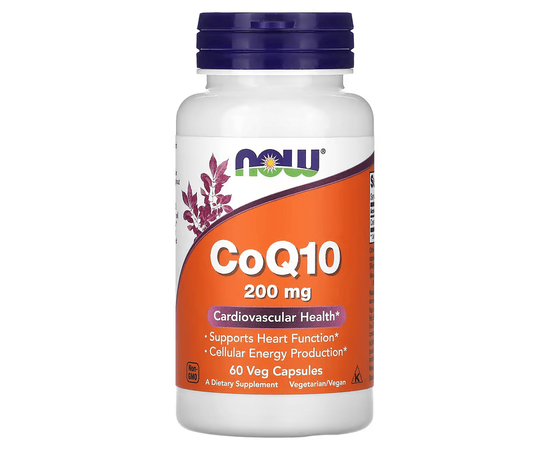 NOW CoQ10 200 mg 60 caps, NOW CoQ10 200 mg 60 caps  в интернет магазине Mega Mass