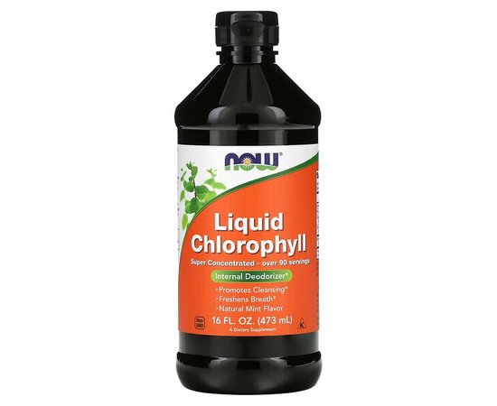 NOW Liquid Chlorophyll + Mint 473 ml, NOW Liquid Chlorophyll + Mint 473 ml  в интернет магазине Mega Mass