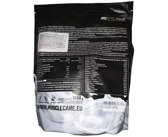 Muscle Care Pro Mass 1000 g, Фасовка: 1000 g, Смак:  Chocolate / Шоколад, image , зображення 2