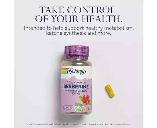 Solaray Berberine 500 mg 60 caps, image , зображення 4