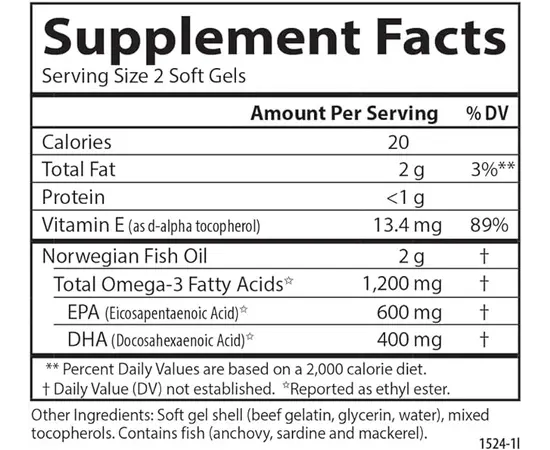 Carlson Super Omega 3 1,200 mg 100+30 softgels, image , зображення 4