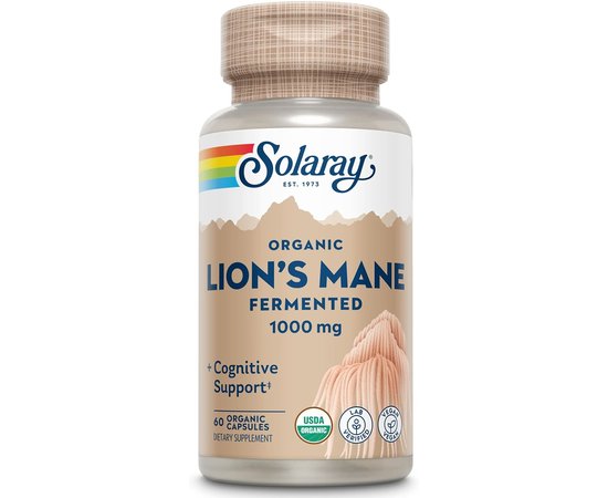 Solaray Lion's Mane 500 mg 60 caps, image 