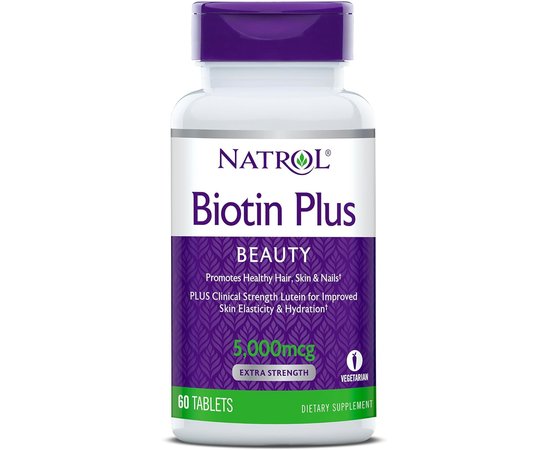 Natrol Biotin Plus Beauty 5.000 mcg 60 tabs, image 