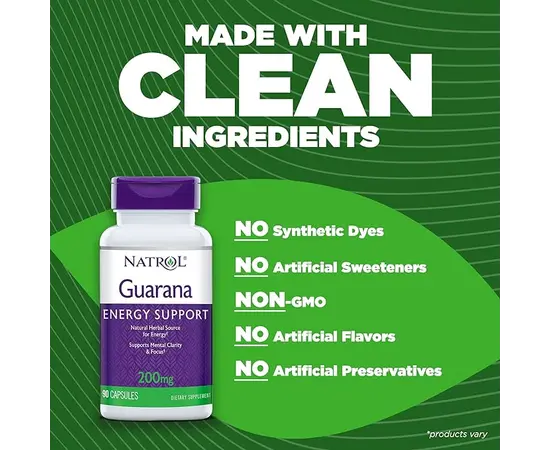 Natrol Guarana 200 mg 90 caps, image , зображення 5