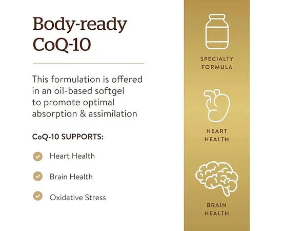 Solgar CoQ-10 100 mg 30 sofgels, image , зображення 4