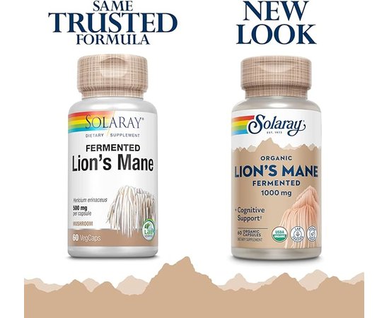 Solaray Lion's Mane 500 mg 60 caps, image , зображення 4