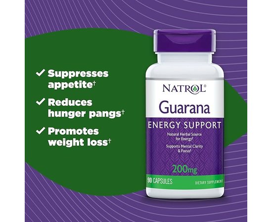 Natrol Guarana 200 mg 90 caps, image , зображення 4