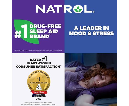Natrol Melatonin (Time Release) 10 mg 60 tabs, image , зображення 7