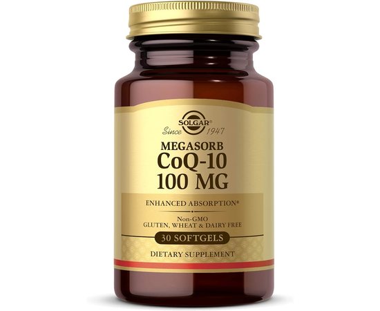 Solgar CoQ-10 100 mg 30 sofgels, image 