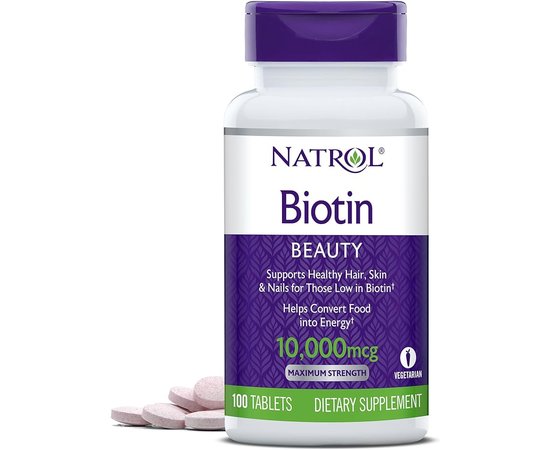 Natrol Biotin 10.000 mcg 100 tabs, image 