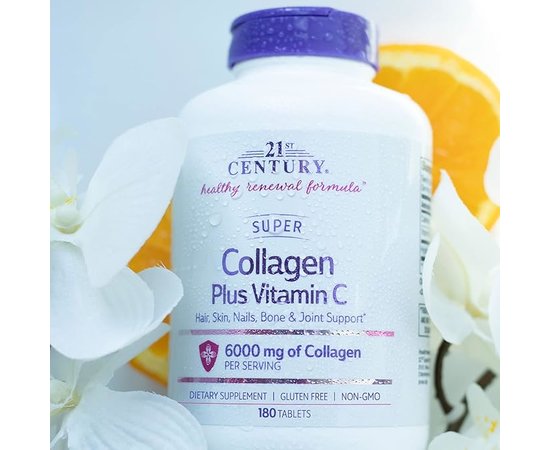 21st Century Collagen Plus Vitamin C 6000 mg 180 tabs, image , зображення 7