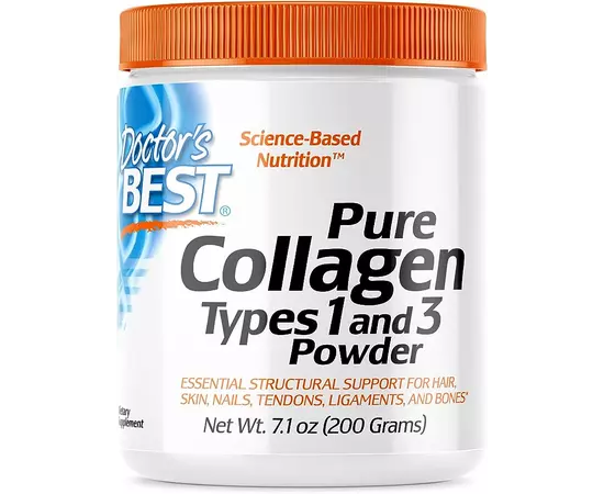 Doctor's Best Collagen Types 1 & 3 200 g, Doctor's Best Collagen Types 1 & 3 200 g  в интернет магазине Mega Mass