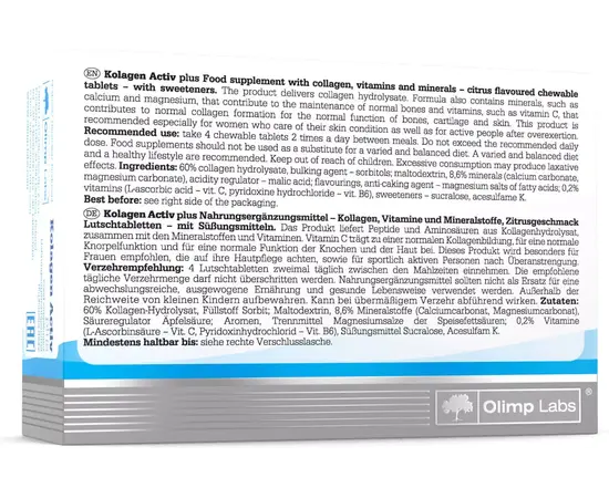 Olimp Kolagen Activ Plus 80 tabs, Olimp Kolagen Activ Plus 80 tabs , изображение 2 в интернет магазине Mega Mass