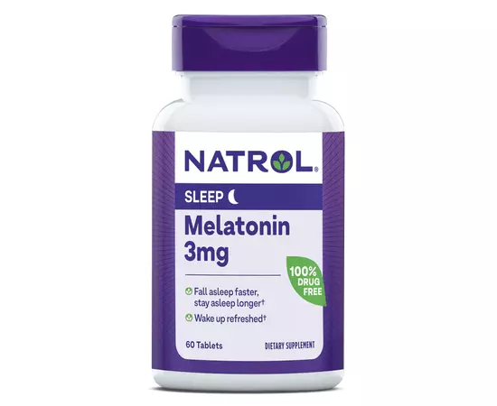 Natrol Melatonin 3 mg 60 tabs, Фасовка: 60 tabs, Natrol Melatonin 3 mg 60 tabs, Фасовка: 60 tabs , изображение 2 в интернет магазине Mega Mass