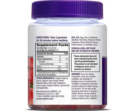 Natrol Melatonin 10mg 90 gummies, image , зображення 3