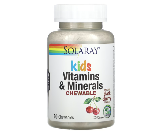 Solaray Children's Vitamin & Minerals 60 chewables, Solaray Children's Vitamin & Minerals 60 chewables  в интернет магазине Mega Mass