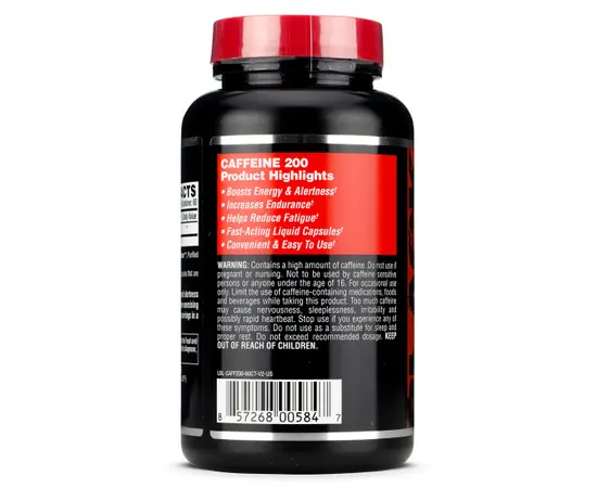 Nutrex Caffeine 200 mg 60 caps, Nutrex Caffeine 200 mg 60 caps , изображение 3 в интернет магазине Mega Mass