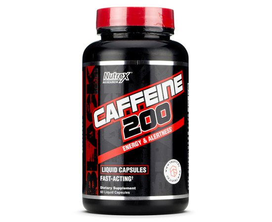 Nutrex Caffeine 200 mg 60 caps, Nutrex Caffeine 200 mg 60 caps  в интернет магазине Mega Mass