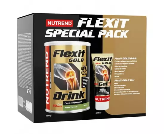 Nutrend Flexit Special Pack (Drink 400 g Aplle + Gel 100 ml), Nutrend Flexit Special Pack (Drink 400 g Aplle + Gel 100 ml)  в интернет магазине Mega Mass