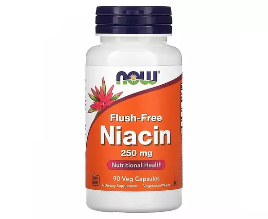 NOW Niacin 250 mg 90 caps, image 
