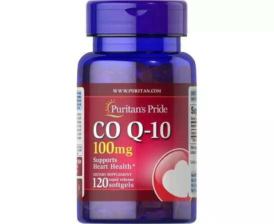 Puritan's Pride CO Q-10 100 mg 120 softgels, Фасовка: 120 softgels, image 