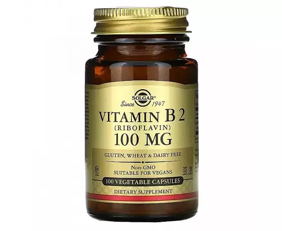 Solgar Vitamin B2 100 mg 100 caps, Solgar Vitamin B2 100 mg 100 caps  в интернет магазине Mega Mass