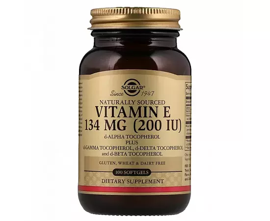 Solgar Vitamin E 134 mg (200 IU) 100 softgels, image 