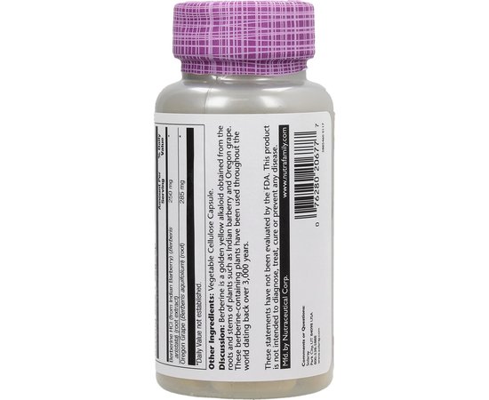 Solaray Berberine 500 mg 60 caps, image , зображення 4