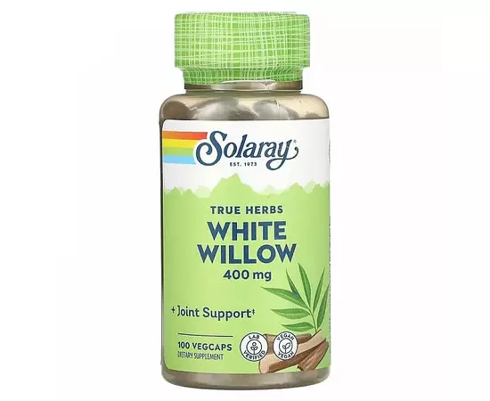 Solaray White Willow 400 mg 100 caps, Solaray White Willow 400 mg 100 caps  в интернет магазине Mega Mass