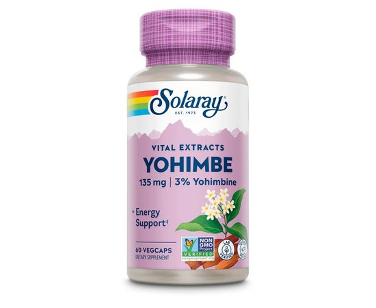 Solaray Yohimbe 135 mg 60 caps, image 