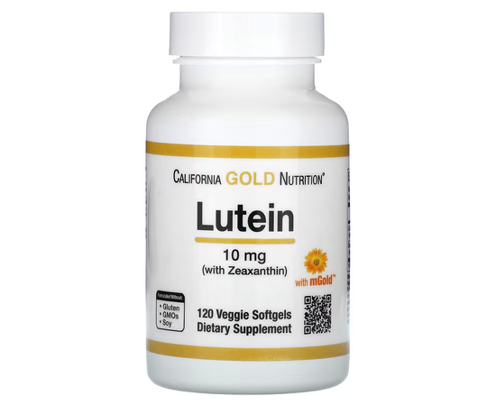California Gold Nutrition Lutein 10 mg 120 caps, image 