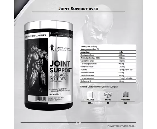 Kevin Levrone Joint Support Collagen Peptides 495 g, Смак: Watermelon / Кавун, image , зображення 2