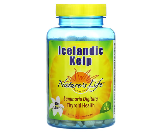 Nature's Life Icelandic Kelp 500 tabs, Nature's Life Icelandic Kelp 500 tabs  в интернет магазине Mega Mass