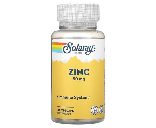 Solaray Zinc 50 mg 100 Veg caps, image 